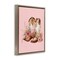Stupell Industries Floral Pink Cowgirl Boots Framed Floater Canvas Wall Art